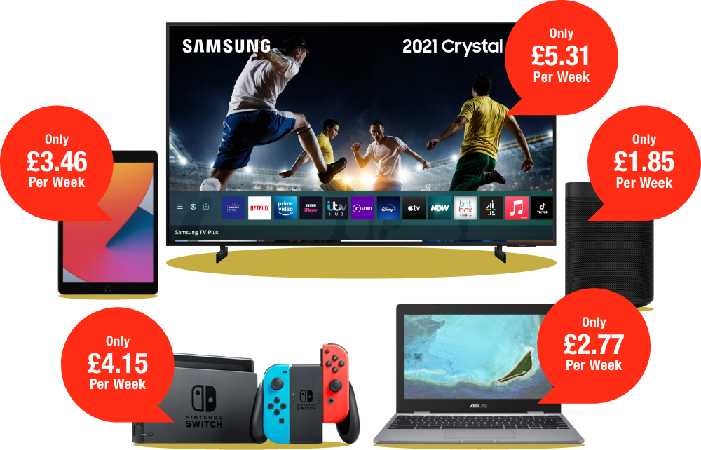 TV, Playstation , Laptop + Smart Speaker